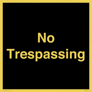 No Trespassing